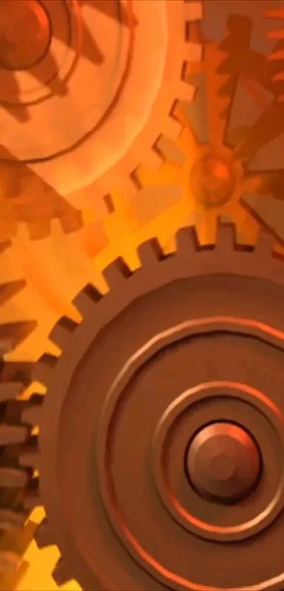 Orange Wheel Wall Live Wallpaper