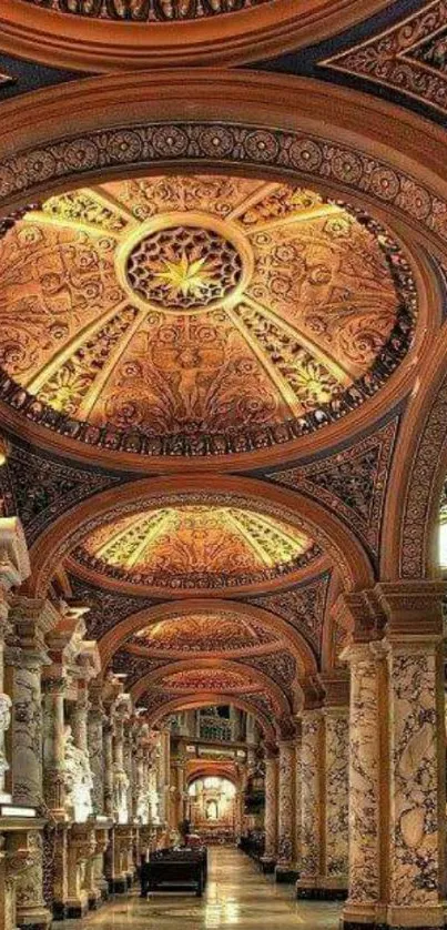 Ornate architectural ceiling with intricate details.