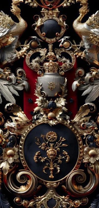Ornate regal design with intricate details