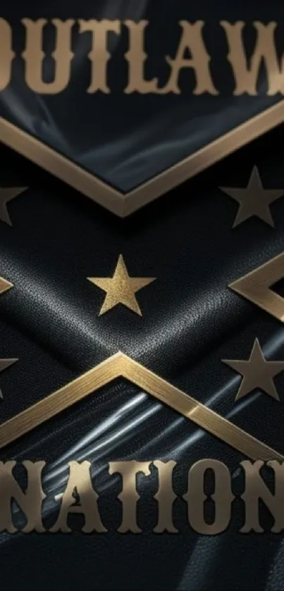 Outlaw Nation wallpaper with black and gold stars.