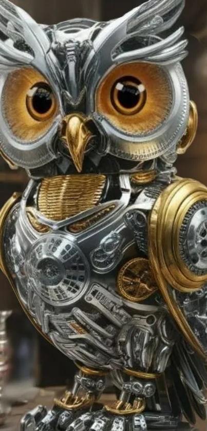 Owl Metal Brass Live Wallpaper