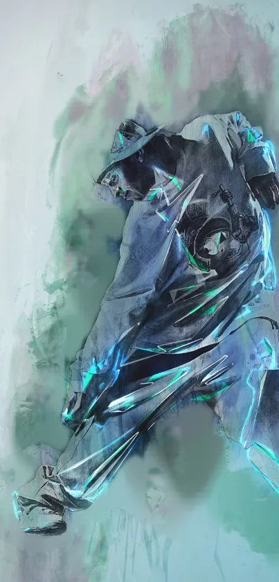 Painting Art Electric Blue Live Wallpaper