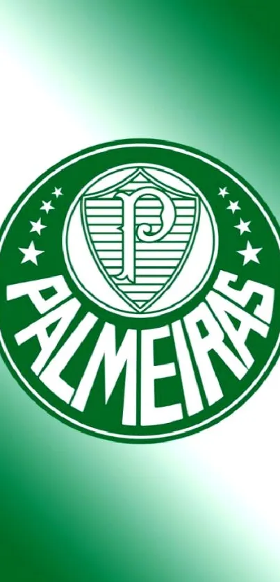 Palmeiras emblem with green gradient background.