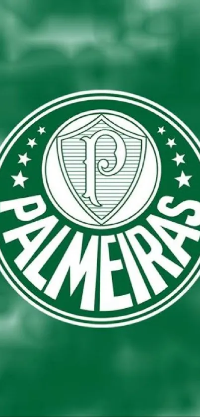 Palmeiras logo with green background.