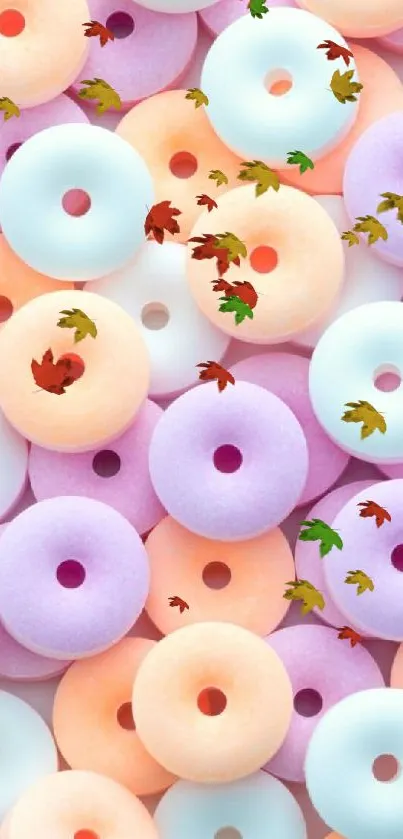 Vibrant pastel candy circles mobile wallpaper.