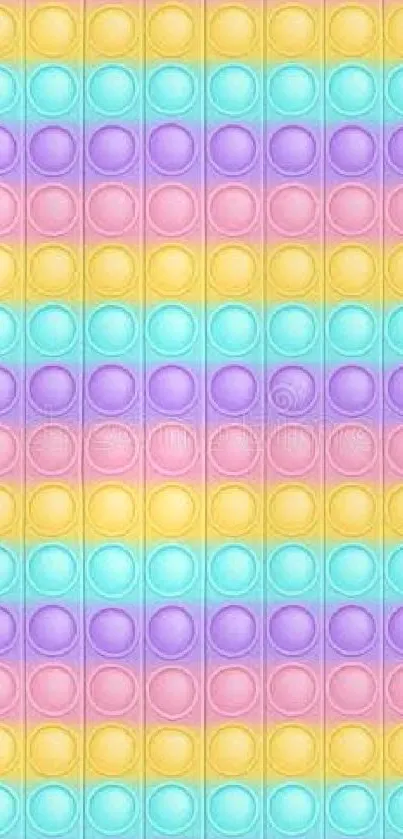 Pastel circles pattern wallpaper with colorful hues.