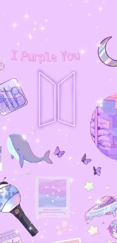 Pastel dream aesthetic with planets and butterflies.