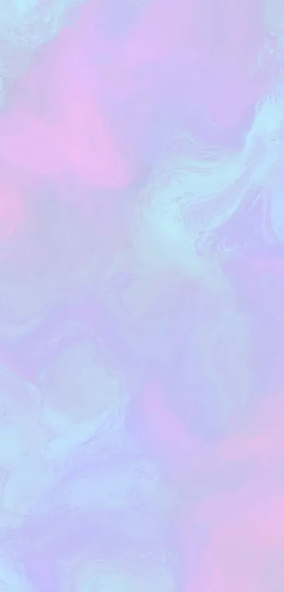 A soothing pastel abstract phone wallpaper in soft blue and pink hues.