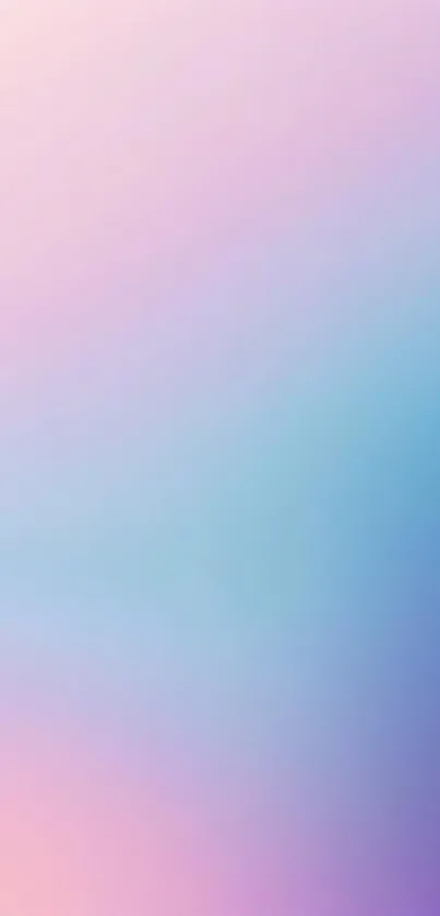 Pastel gradient wallpaper with pink, blue, and purple hues for mobile.