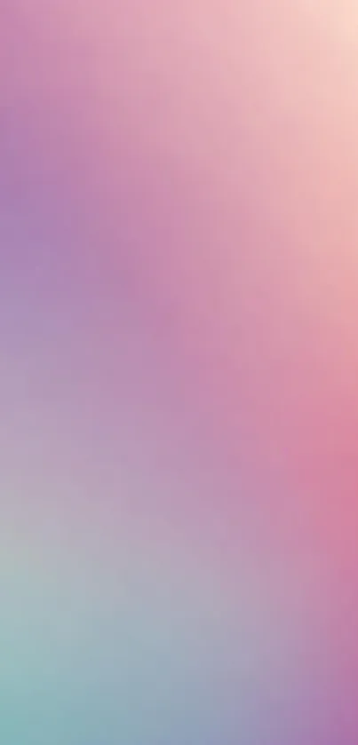 Soft pastel gradient wallpaper with colors blending seamlessly for a soothing effect.