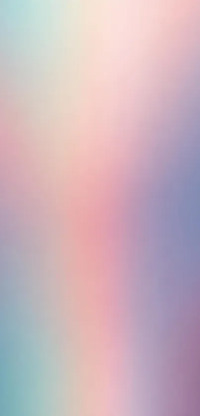 Mobile wallpaper with a pastel gradient of pink, blue, and purple hues.