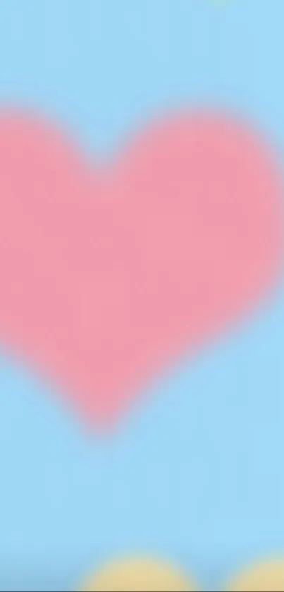 Pastel heart design mobile wallpaper with soothing colors.