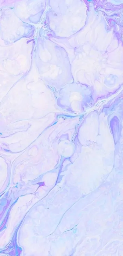 Pastel marble abstract wallpaper with lavender and blue tones.