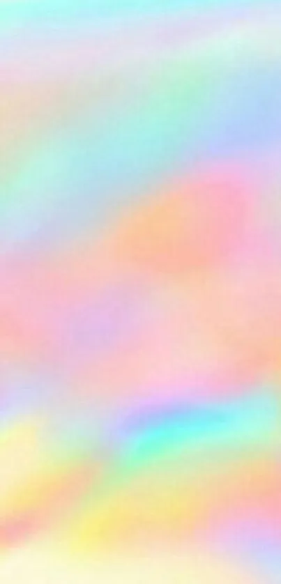 Colorful pastel rainbow phone wallpaper with gradient hues.