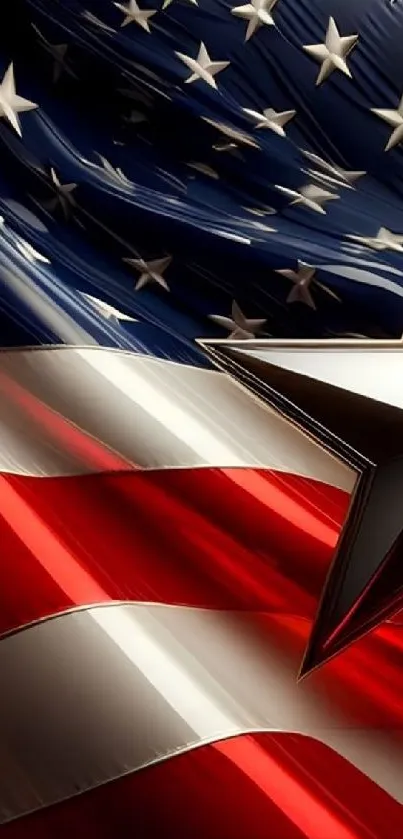 American flag wallpaper with stars and stripes design.