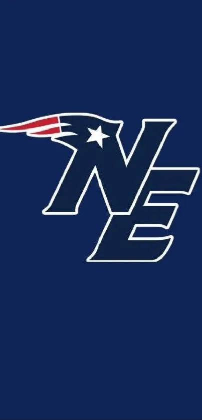 NE logo in blue and red on mobile wallpaper background.