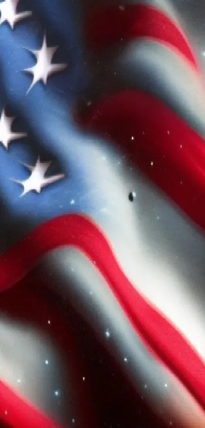 Vibrant USA flag wallpaper with stars and stripes design.