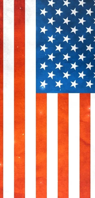 Vivid USA flag with stars and stripes.