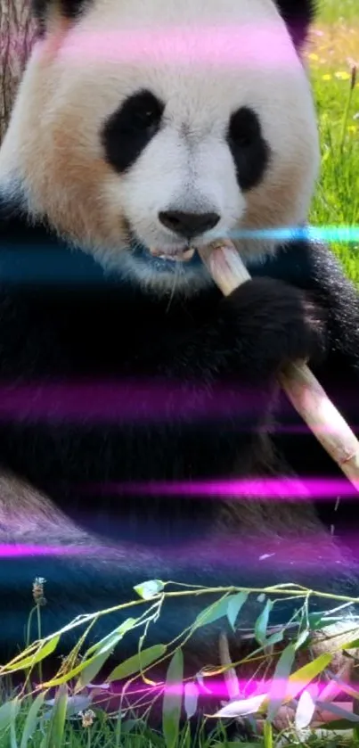 Photograph Panda Green Live Wallpaper