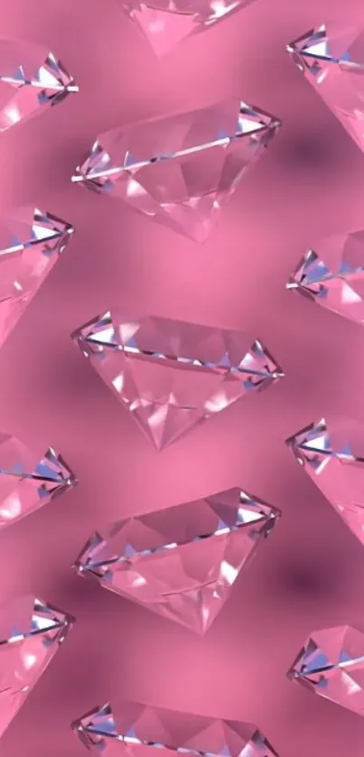 Mobile wallpaper with pink diamond pattern.