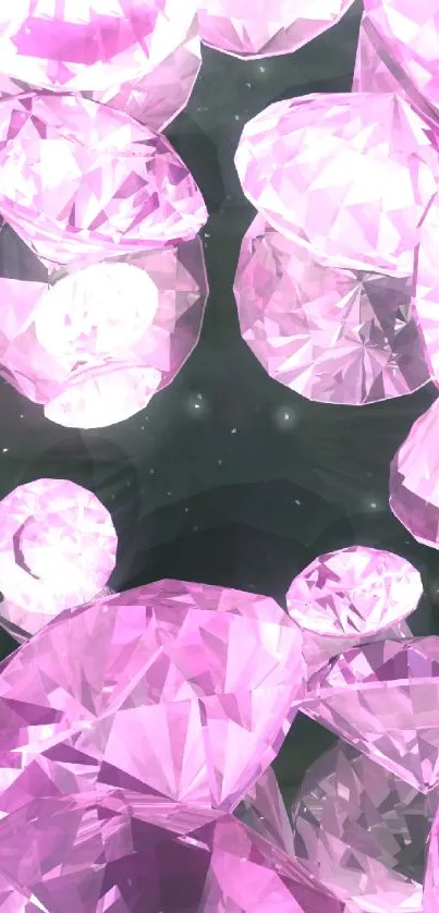 Sparkling pink diamond wallpaper for phones.