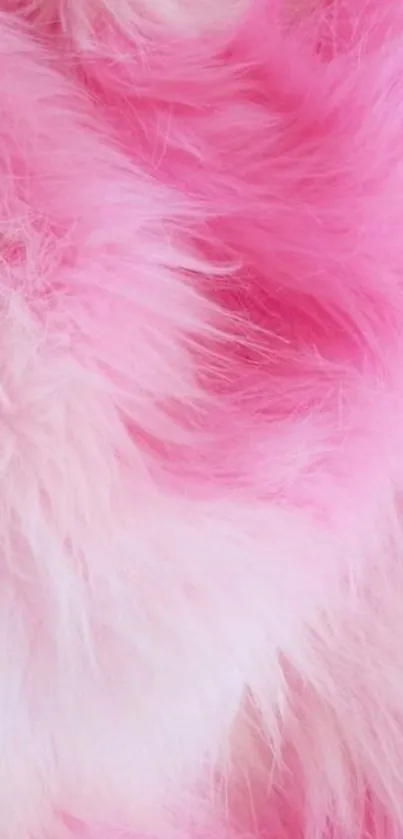 Vibrant pink fur texture wallpaper for mobile phones.