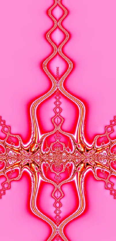 Vibrant pink fractal art design wallpaper.