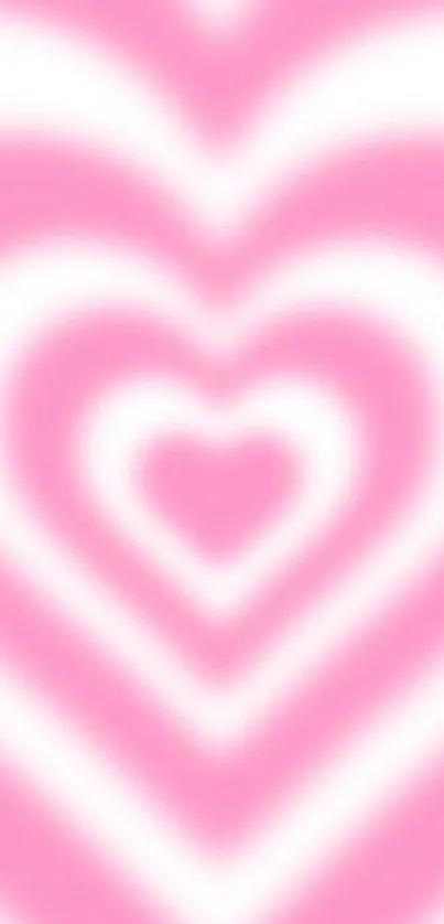 Vibrant pink heart pattern wallpaper design.