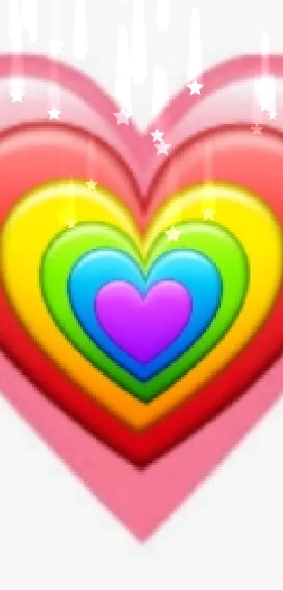 Vibrant pink heart wallpaper for mobile screen.