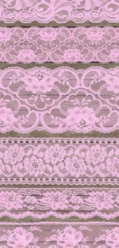 Delicate pink lace mobile wallpaper with intricate floral patterns.