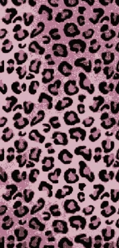 Chic pink leopard print pattern wallpaper.