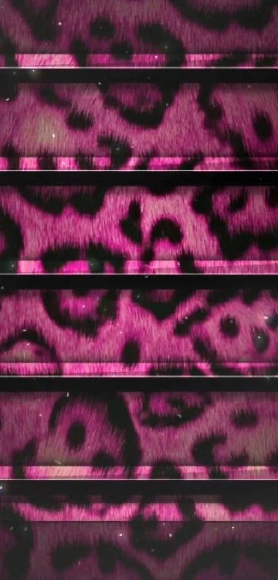 Pink and black leopard print mobile wallpaper.