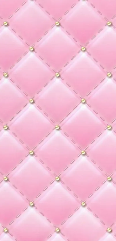 Elegant pink quilted pattern wallpaper for mobile.