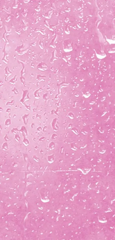 Pink wallpaper featuring raindrop texture.