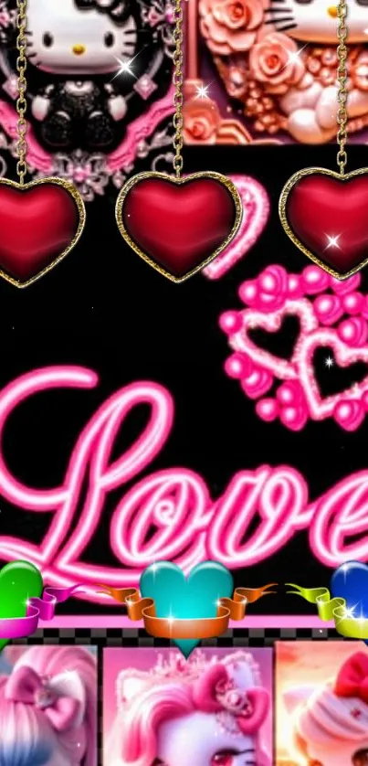 Pink Red Font Live Wallpaper