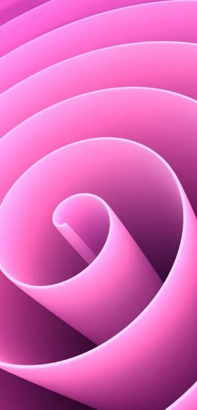 Pink spiral abstract design wallpaper for mobile.