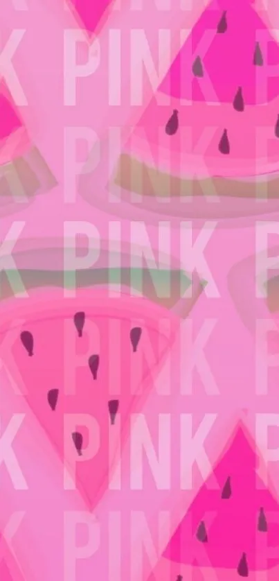 Bright pink watermelon pattern with bold typography.