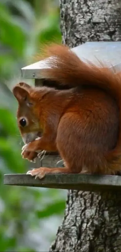 Plant Eurasian Red Squirrel Wood Live Wallpaper