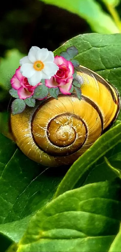 Plant Flower Snail Live Wallpaper