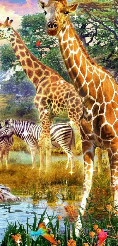 Plant Giraffidae Giraffe Live Wallpaper