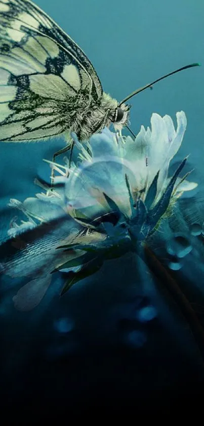 stunning butterfly on a flower  Live Wallpaper