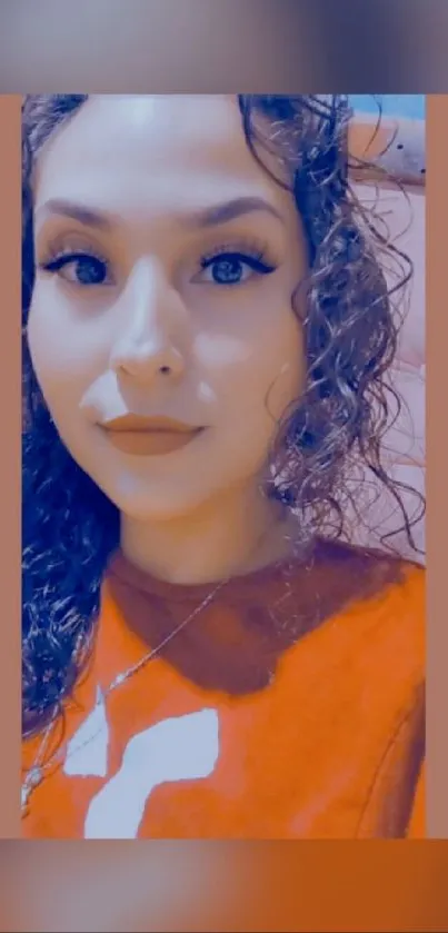 Stylish young woman portrait wallpaper.