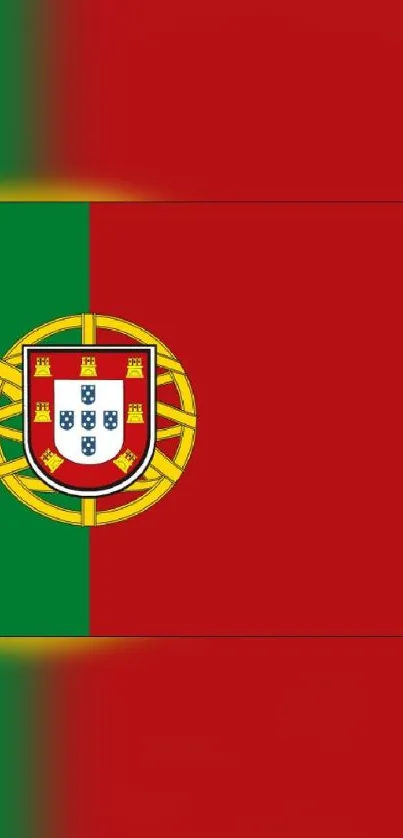 Portuguese flag mobile wallpaper with red and green design.