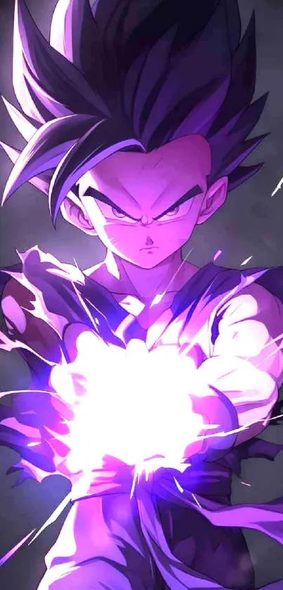 Anime character unleashing powerful energy with vibrant colors.
