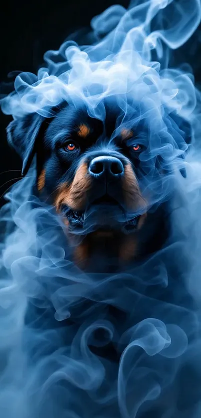 Powerful Dog In The Smoke Live Wallpaper