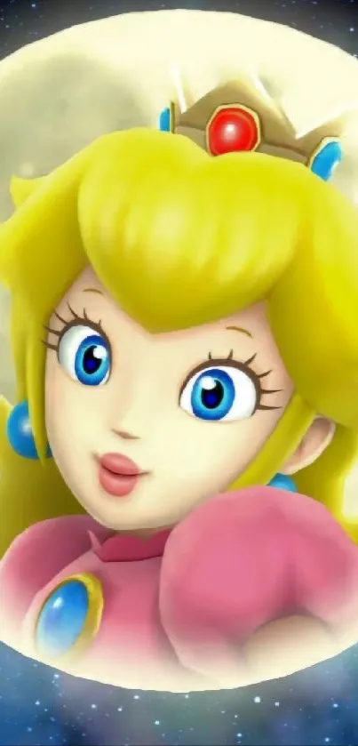 Animated princess character with golden hair and vibrant colors.