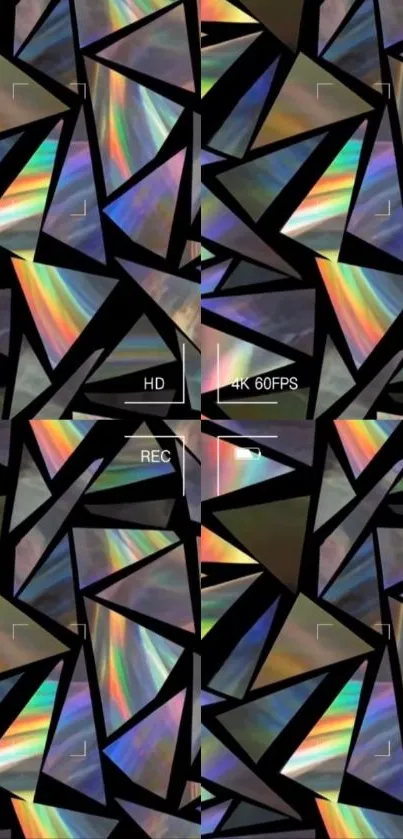 Prismatic abstract geometric wallpaper in HD resolution.