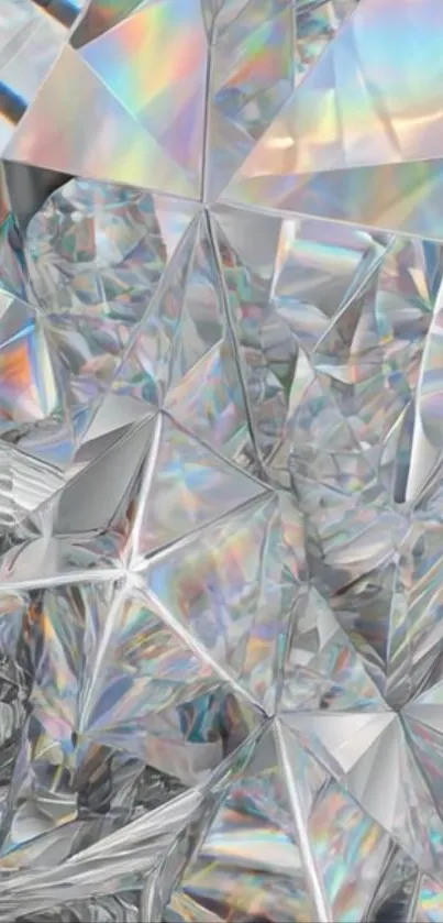 Prismatic crystal shards pattern wallpaper.