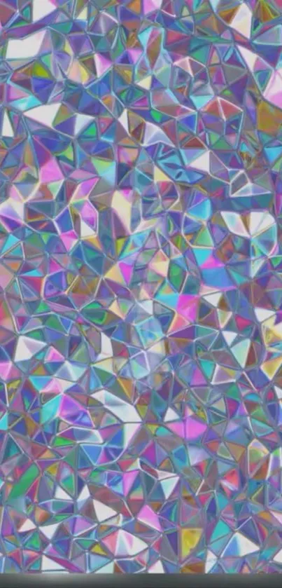 Prismatic geometric pattern in vibrant colors.