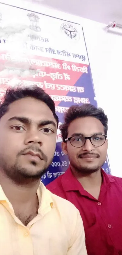 Two professionals at a meeting in a business environment, offering a dynamic background.